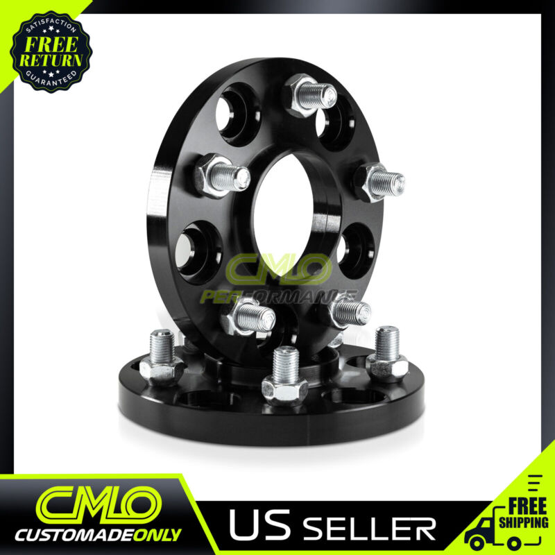 2) 15mm Black Hubcentric Wheel Spacers 5x115 For Challenger Charger Magnum 300c