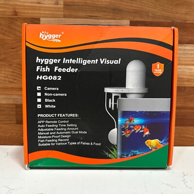 NEW Hygger HG082 Intelligent Visual Fish Feeder Timer WiFi with 2K Camera
