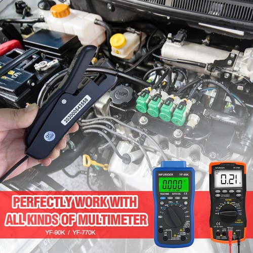 Automotive Digital Multimeter Engine Analyzer Dwell Tacho Volt RPM Clamp Meter