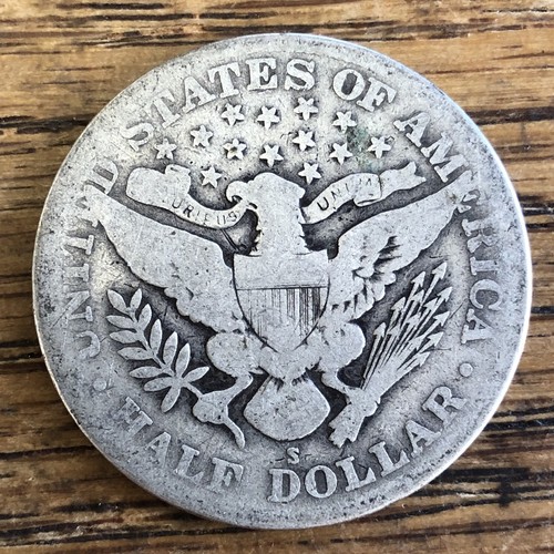 1915-S Barber Half Dollar LAST SCARCE S.F. DATE Natural Patina GREAT FOR SET!!