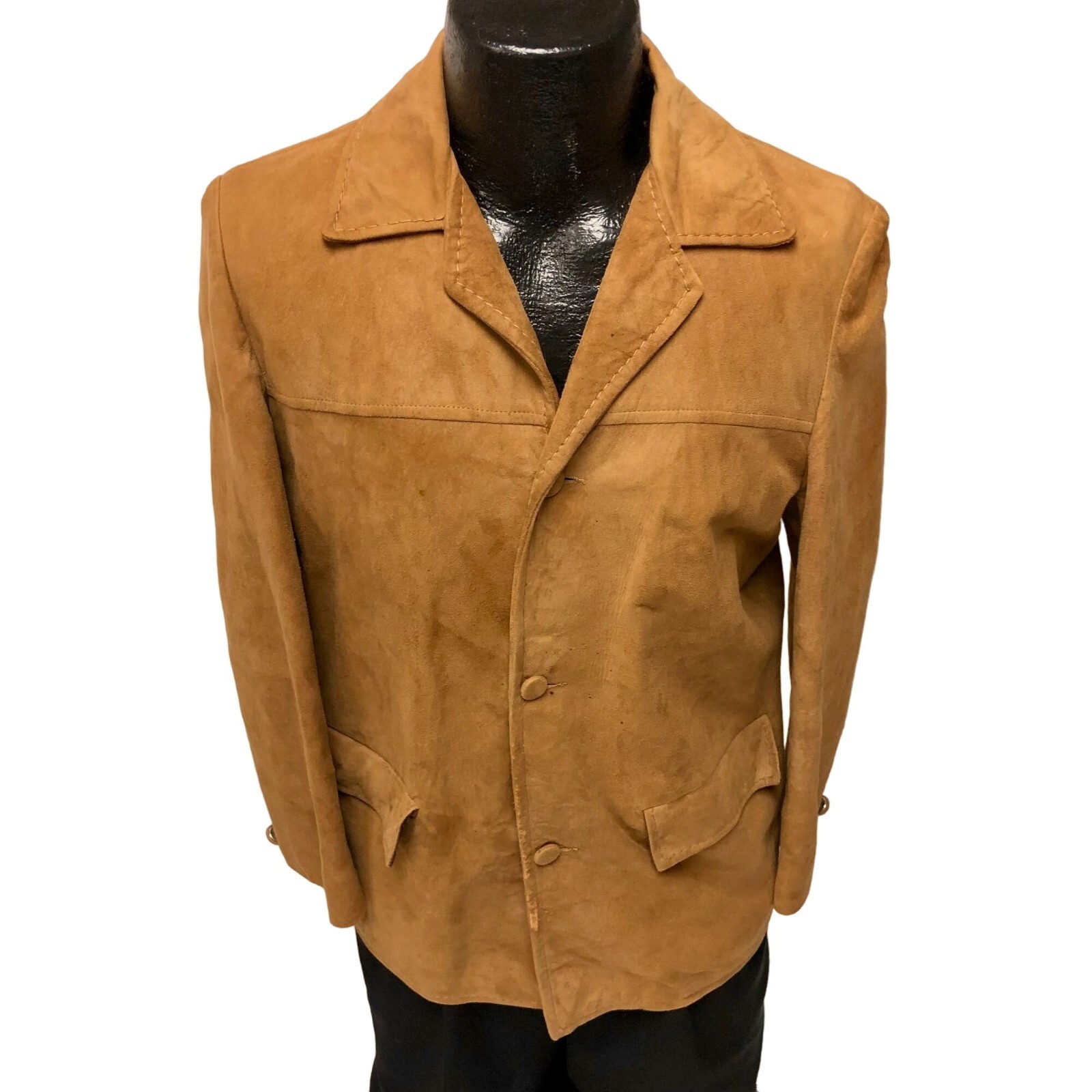 Vtg 40 50's Atlas Men's Brown DEER SKIN Coat Rockabilly Vtg 40 50's Atlas Men's Brown DEER SKIN Coat Rockabilly