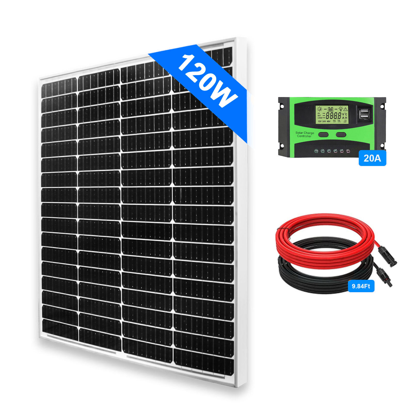 20a Charger Controller Solar Panel Kit Portable Power Station