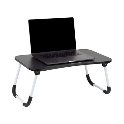 Mind Reader Black Foldable Bed Tray Lap Desk with Fold-Up Legs