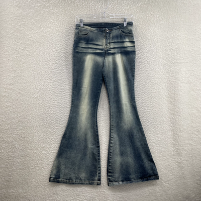 Y2K 2000s Vintage Ultra Flare Wide Leg Bell Bottom Jeans 2 25