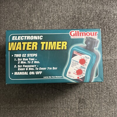 Gilmour 9100 Electronic Water Timer Automatic Lawn Garden Battery Powered New