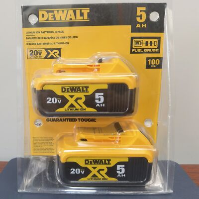 Genuine  Original 2 PACK DEWALT DCB205 20V MAX 5AH Li-Ion Battery NEW