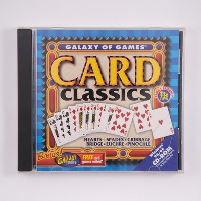 Galaxy of Games Card Classics PC CD ROM Retro Hearts Spades Bridge Euchre eGames
