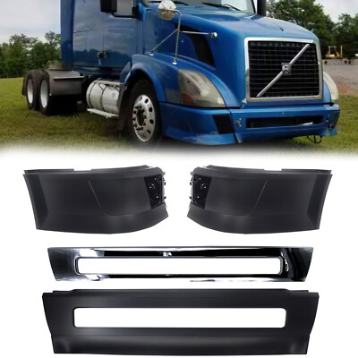FOR Volvo VNL VN 2004-2017 Bumper Set Pair Left Right Center w/ Fog Light Hole