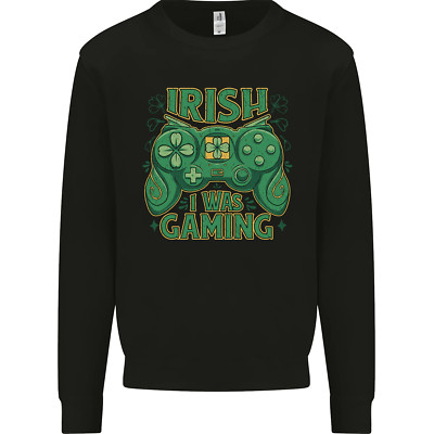 Irish I Was Gaming St Patricks Day Funny Gamer Uomo Sweatshirt Jumper