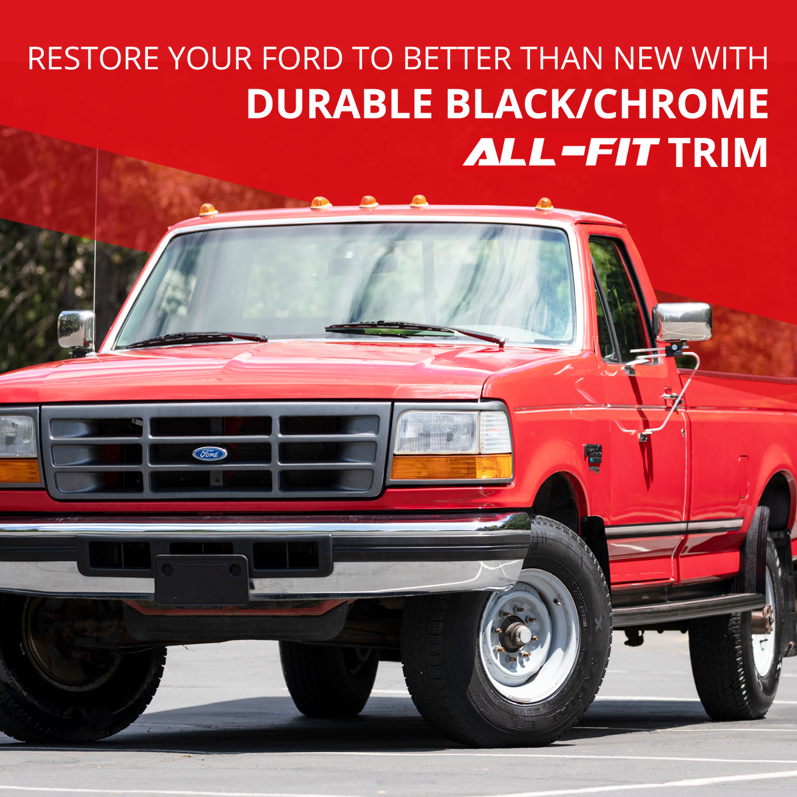 ALL-FIT Replacement Side Molding Trim Old Body Style 1992-96 Ford Truck OBS