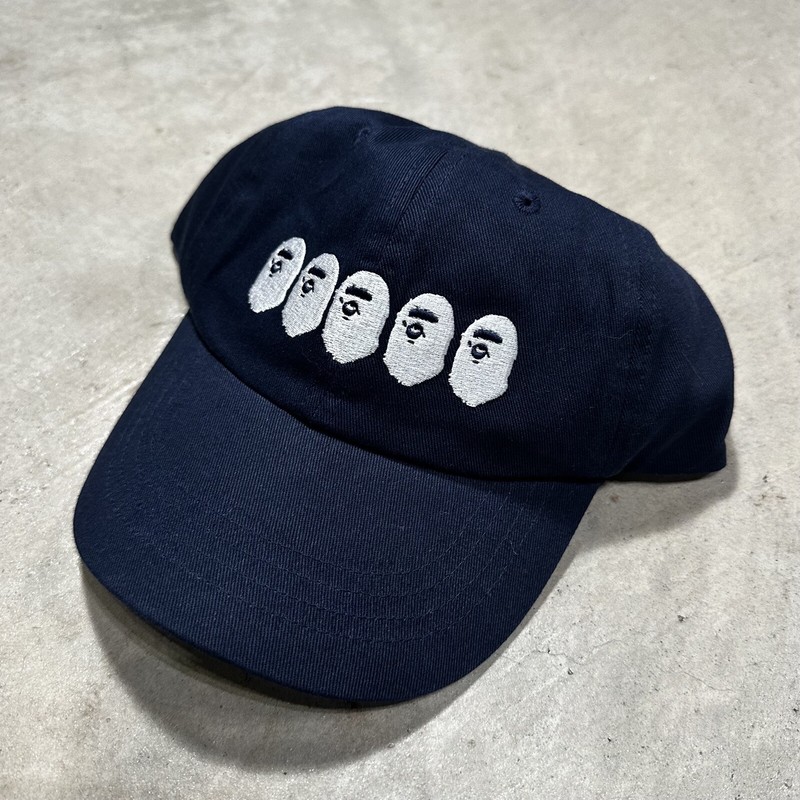 NWOT 2021 BAPE A Bathing Ape GO SKATE Summer Strapback Dad Hat Cap Navy Blue