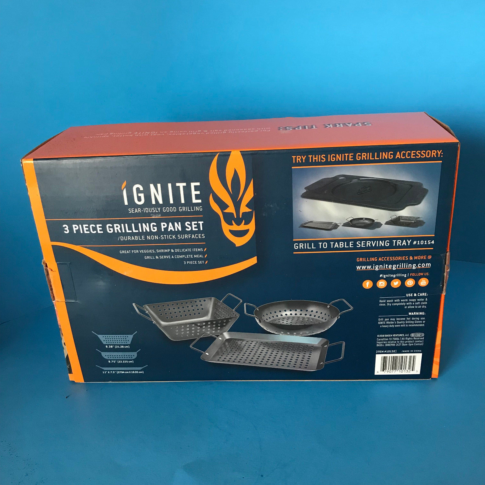 Ignite 3 Piece Non Stick Grill Topper Set