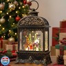 Christmas Village Snow Globe Water Lantern with Church Carolers Scene Battery Operated or USB Powered Musical Lighted Holiday Decoration for Tabletop Display for Family and Friends