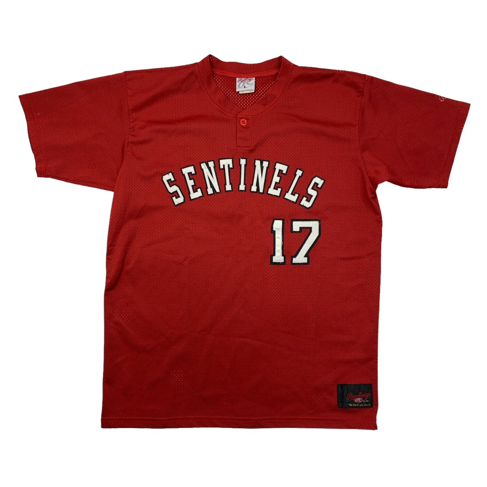 Vintage Rawlings Sentinels Baseball Jersey Mens L Large Red