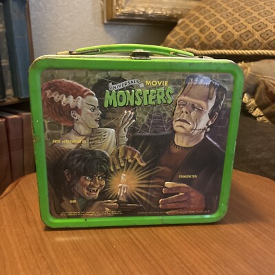 Vintage - MY 1979 UNIVERSAL MOVIE MONSTERS METAL LUNCH FRANKENSTEIN DRACULA ETC.