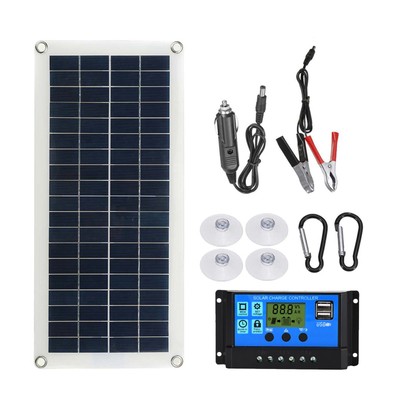Portable 300W Solar Flexible Panel Kit 12/24V Switch USB  Interface S5R1