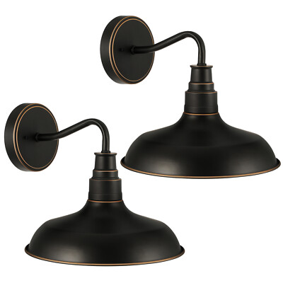 DEWENWILS 2-Pack Wall Lamp Vintage Outdoor Wall Sconce Farmhouse Barn Light
