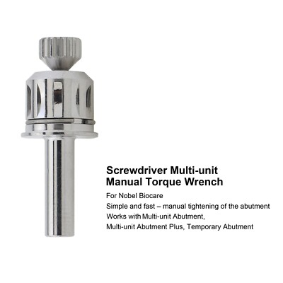 Implant Nobel Biocare Screwdriver Multi-unit Latch Manual Torque Wrench Adapter