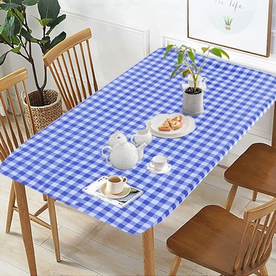 Waterproof Vinyl Fitted Table Cover Flannel...
