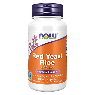 NOW FOODS Red Yeast Rice 600 mg 60 Veg Capsules