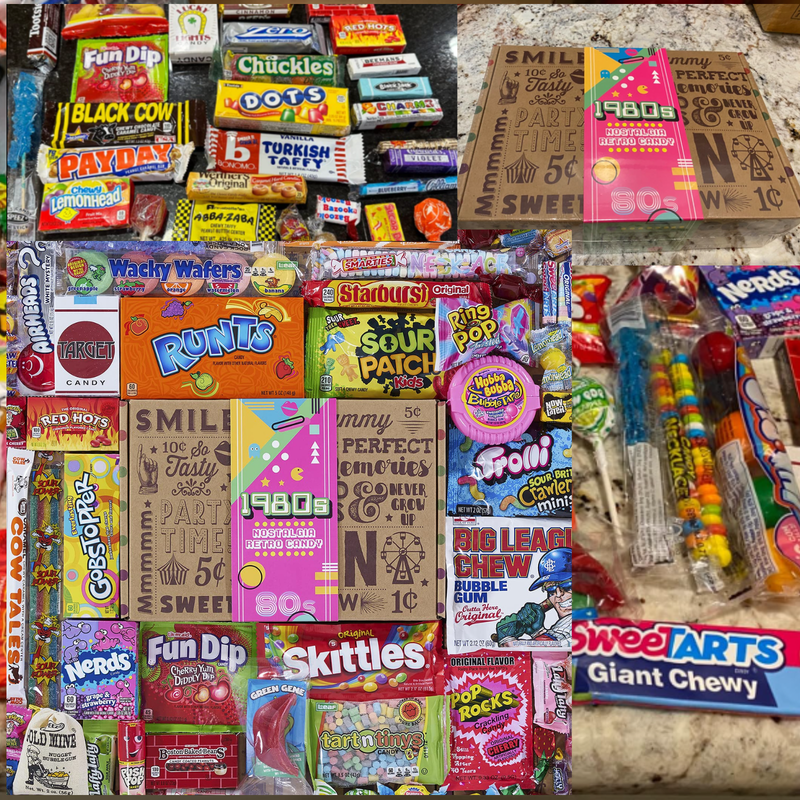 1980'S RETRO Nostalgic Treat Flashback Candy Gift Box-All Your Favorite Candies