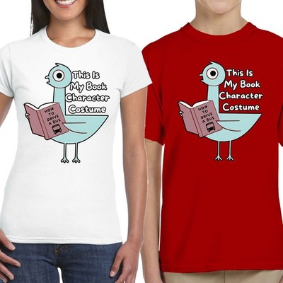 World Book Day Girls Boys T-Shirt Pigeon Costume Funny Teacher Reading Kids Tee