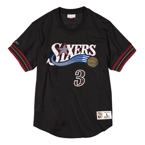 

MITCHELL - NESS NBA N-N MESH CREWNECK PHILADELPHIA 76ERS 2001 АЛЛЕН АЙВЕРСОН, Черный