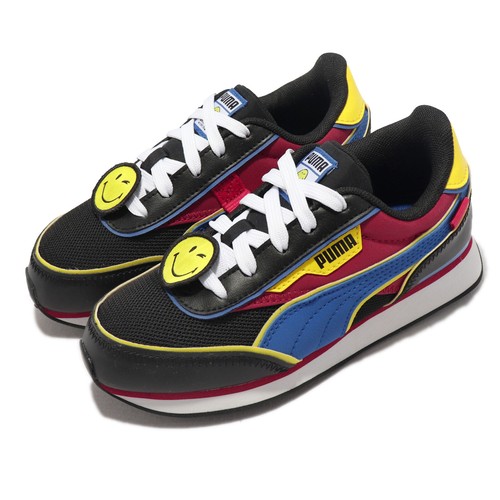 

Puma Future Rider SW PS Smiley World Черный Мульти Kid Preschool Running 384926-01, Future Rider Sw Ps