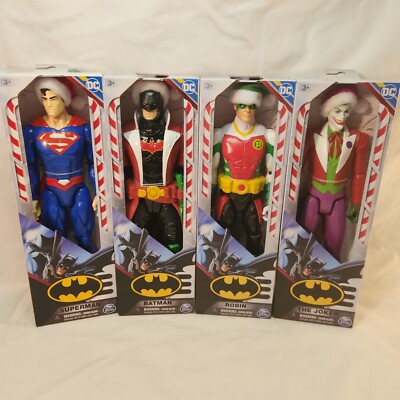 2024 DC UNIVERSE Christmas Holiday 12'' Figure Set JOKER BATMAN ROBIN SUPERMAN