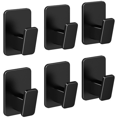 Adhesive Wall Hooks for Hanging - Coat Hooks Wall Mounted Hooks for Walls No ...