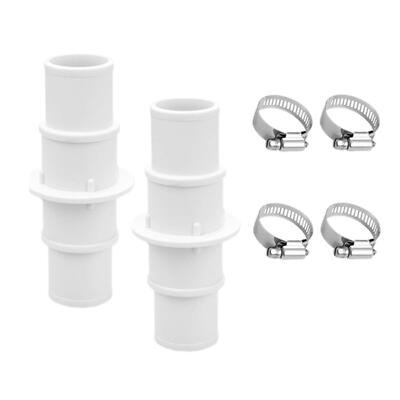 Swimming Pool Hose Connector, Coupling with 4 Hose Clamps