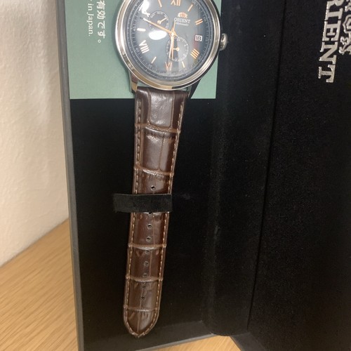 Pre-owned Orient Bambino Automatic Mechanical Rn-ak0703e Green Men's Watch In Box Jp