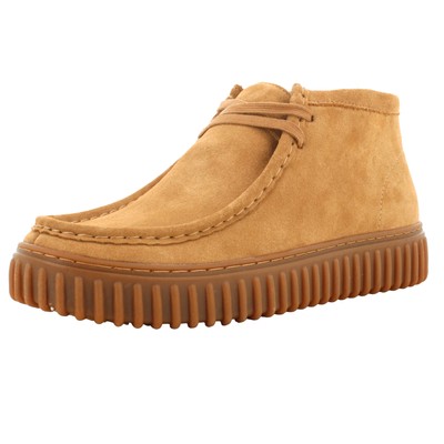 Pre-owned Clarks A24us Men's Ankle Boots 26173663 Torhill Hi In Beige