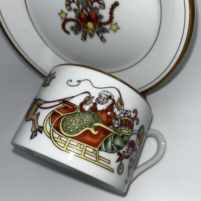 Fitz & Floyd St. Nicholas Cup & Saucer Set