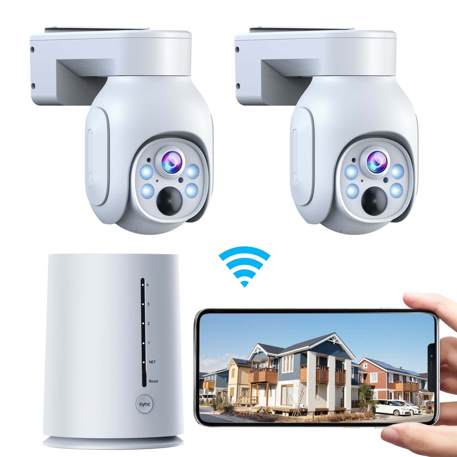 Wireless Security Camera 4MP Rechargeale Battery Outdoor Hom