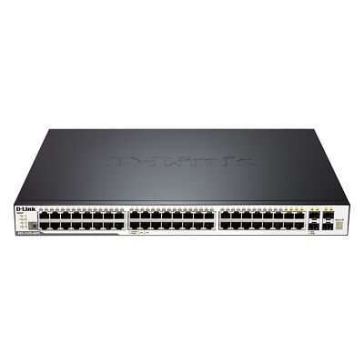 xStack Managed 48-Port Gigabit Stackable L2 PoE+ Switch, 4 Combo SFP, 40-Gigabit
