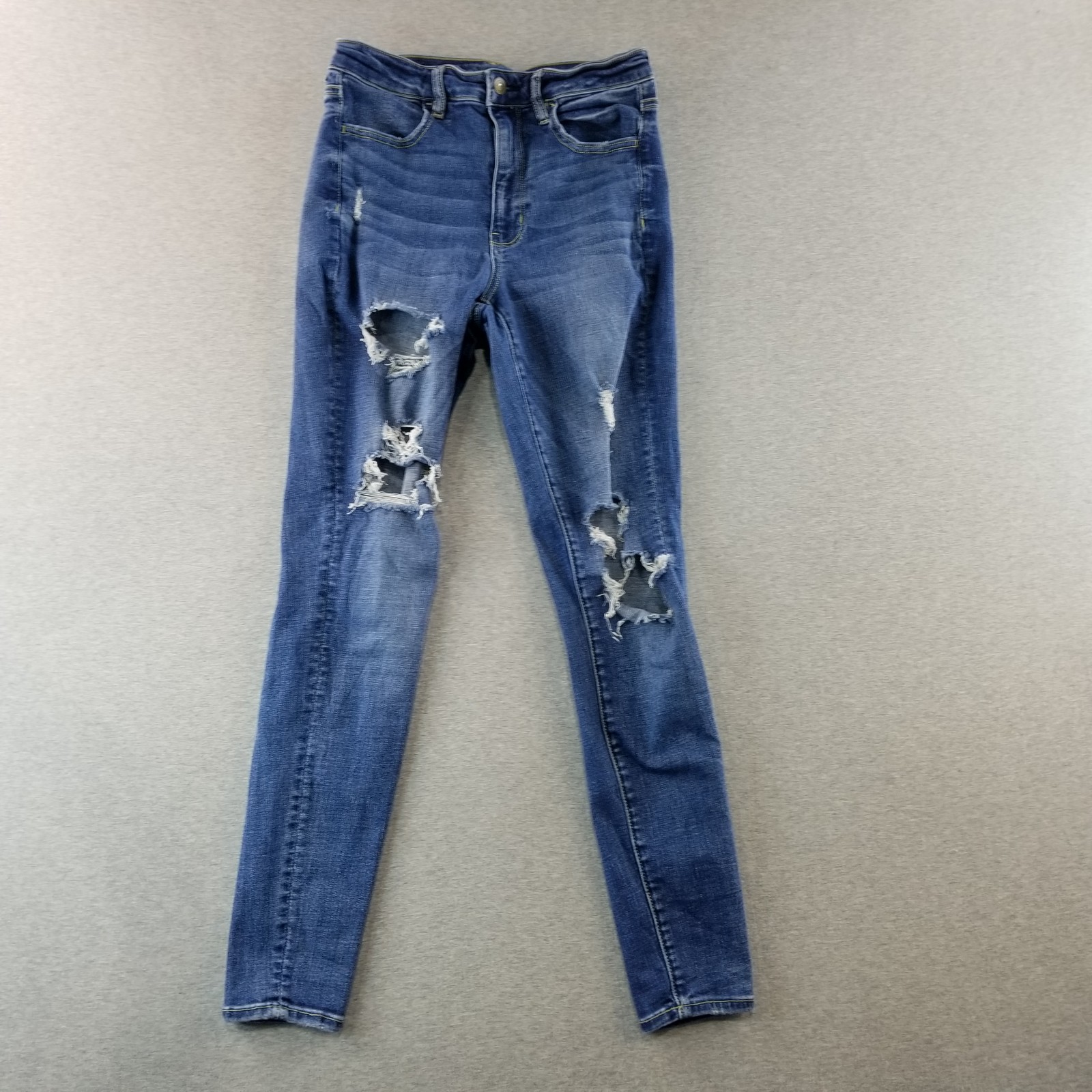 American Eagle Jeans Women Sz 6 Super Hi Rise Jegging MedWash Normcore Cute Nice