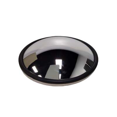 Fortpro 8 1/2" Semi-Bubble Convex Mirror Stainless Steel with Center Stud Mount