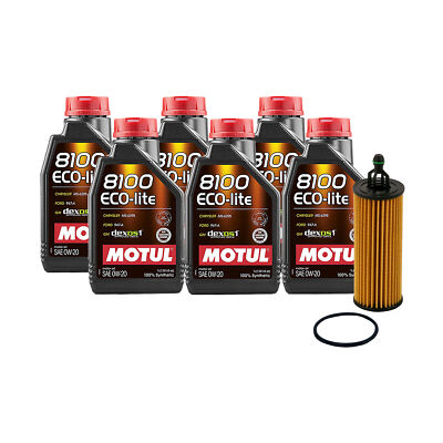 6L Motul 8100 ECO-LITE 0W20 Wix Filter Motor Oil Change Kit API SP-RC