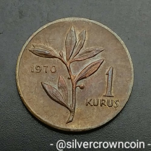 アンティーク雑貨 1 PIECE 1966 1 CSK COIN Turkey 1 Kurus 1970. KM#895a. One Cent coin. 🌟 Star