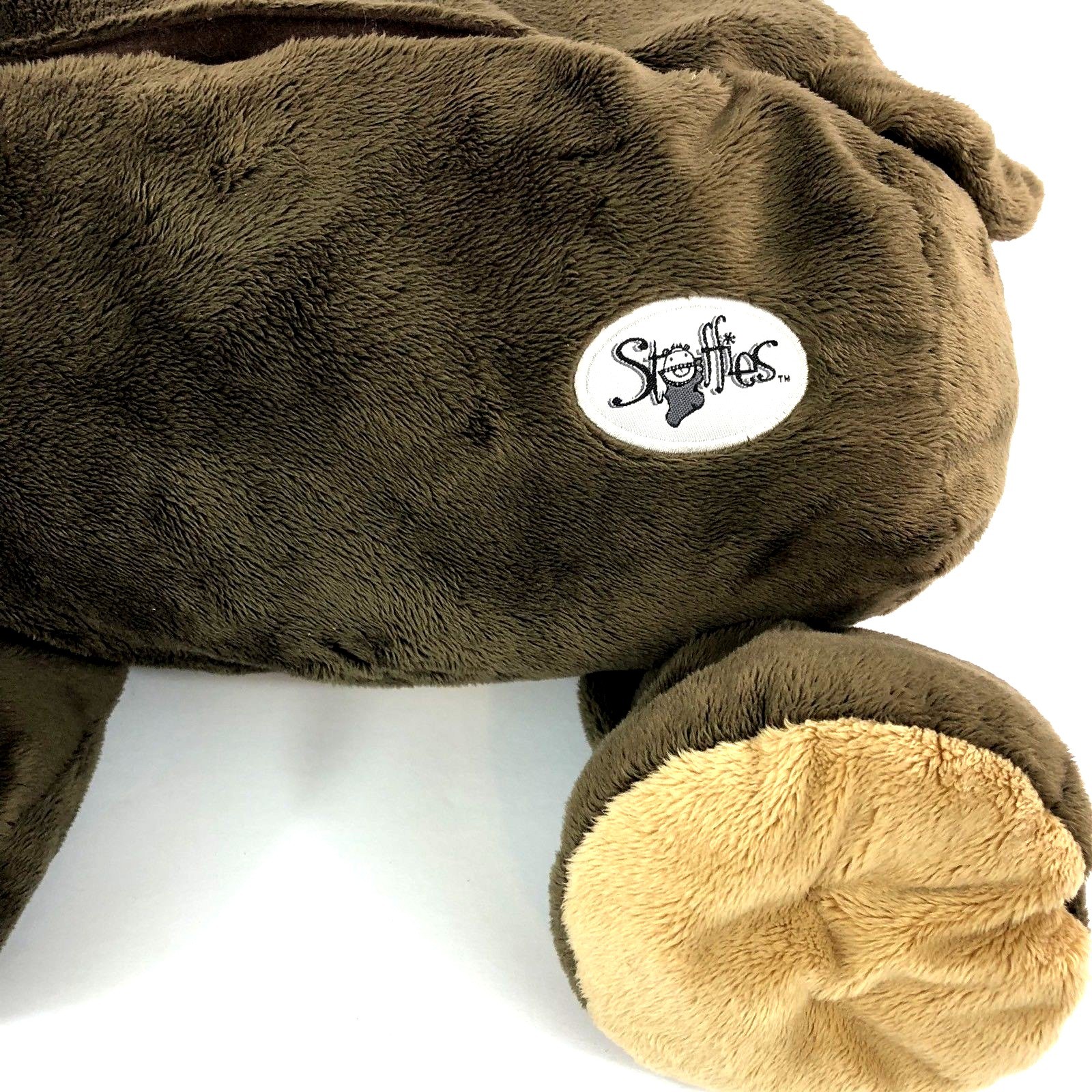 Stuffies Scout Brown Plush Monkey Pillow Stuffed Toy 7 Hidden Pockets 21