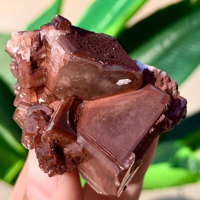 60G Rare special cube chocolatecalcite quartz crystal healing specimen