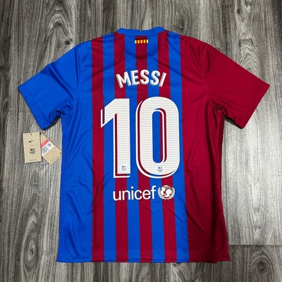 NIKE #10 MESSI BARCELONA HOME JERSEY 21-22 STADIUM CUT SIZE LARGE ONLY