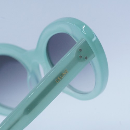 Pre-owned Celine Cl40193i 93b Light Green/gradient Smoke 53-21-145 Sunglasses Authe... In Gray