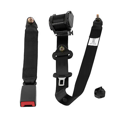 Retractable Adjustable 3-Point Shoulder Safety Seat Belt Lap & Diagonal Belt