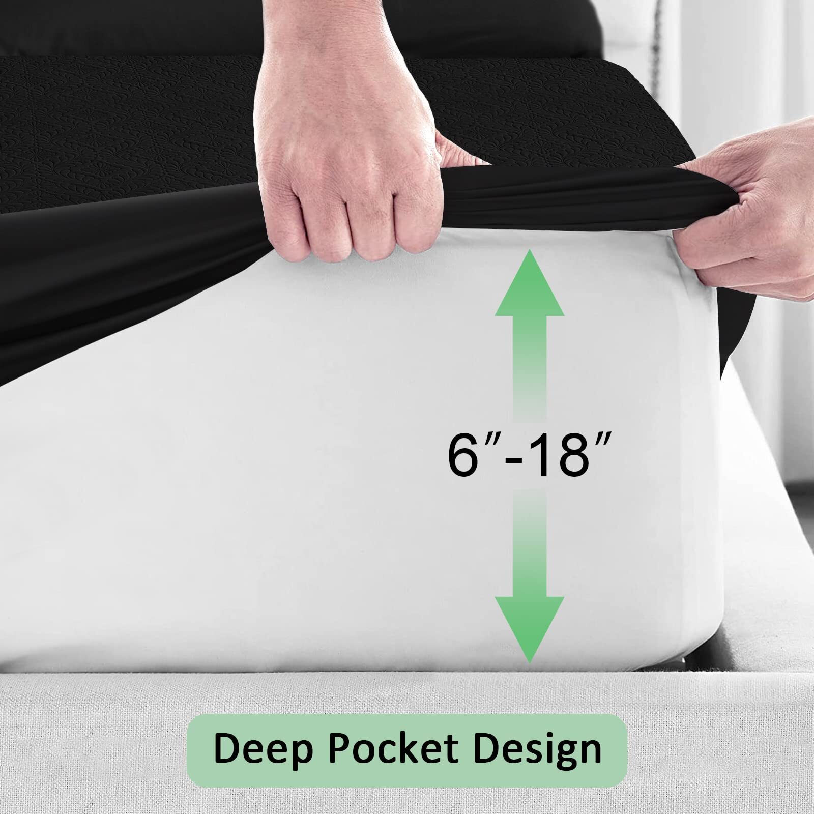 Waterproof Mattress Protector Quilted Fitted Waterproof Mattress Cover