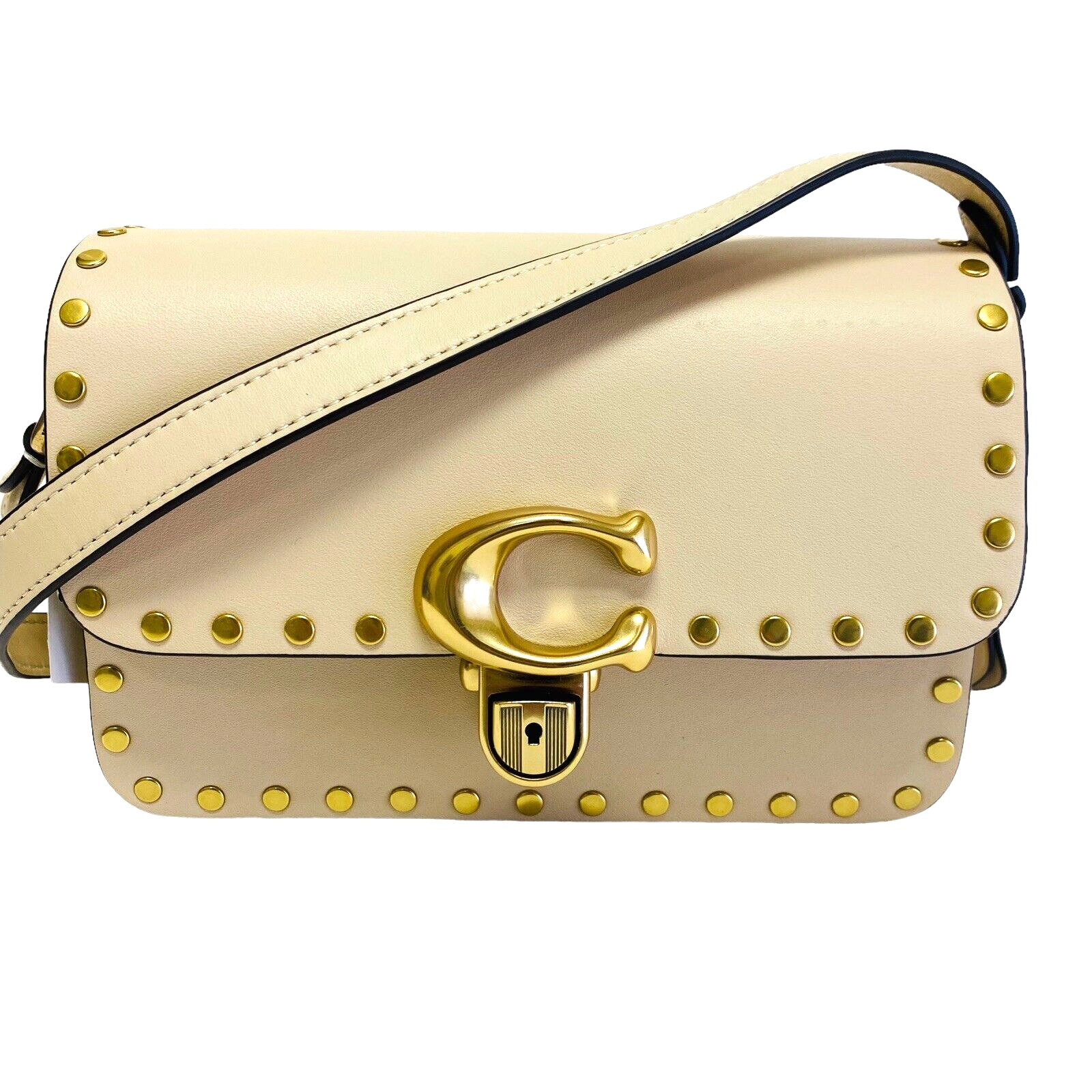 COACH Studio 19 Shoulder Bag RIVETS Crossbody IVORY