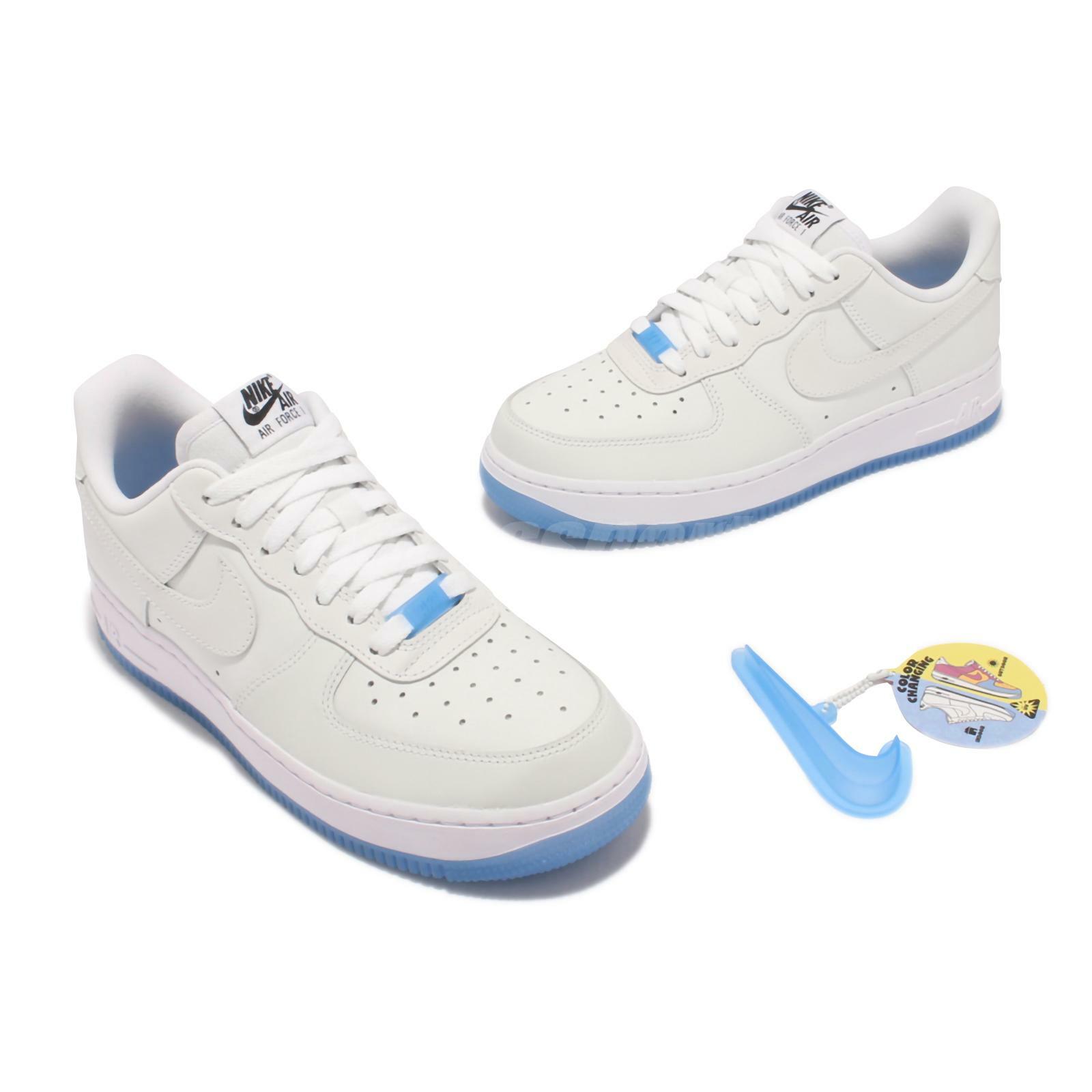 Nike Wmns Air Force 1 07 LX UV Reactive White Blue Women Casual Shoes  DA8301-100