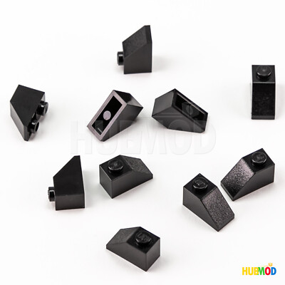 Lot of 10 Genuine LEGO Black 2x1 3040 6270 Slope 45 Roof Bricks Blocks Parts NEW