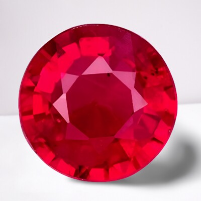 Lustrous Ruby Round Cut Gemstone 6 mm - 0.70 Ct AAA+ Loose Gemstone